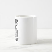 Funny Jesus Meme Jesus Rette in der Wolke Kaffeetasse (Mittel)