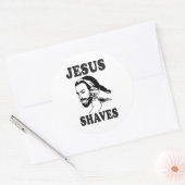 Funny Jesus Meme Jesus Shaves Runder Aufkleber (Umschlag)