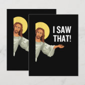 Funny Jesus Meme sah ich, dass Christlicher Zitat  (Vorne/Hinten)