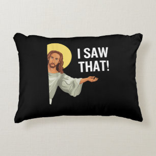 Funny Jesus Meme sah ich, dass Christlicher Zitat  Dekokissen