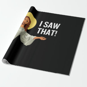 Funny Jesus Meme sah ich, dass Christlicher Zitat Geschenkpapier