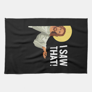 Funny Jesus Meme sah ich, dass Christlicher Zitat Geschirrtuch