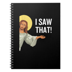 Funny Jesus Meme sah ich, dass Christlicher Zitat Notizblock