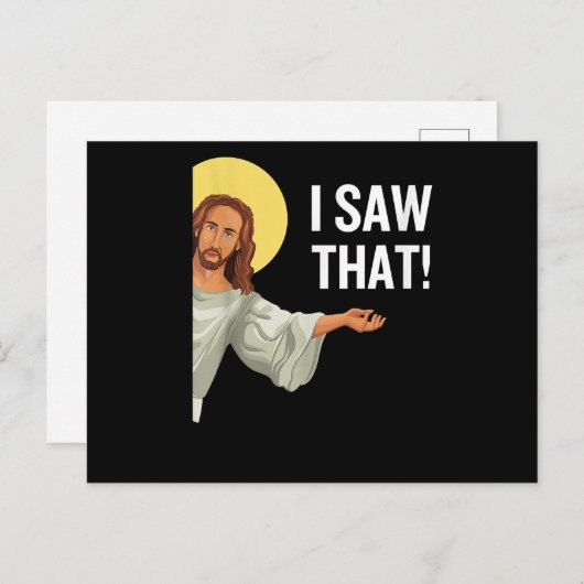 Funny Jesus Meme sah ich, dass Christlicher Zitat Postkarte (Vorne/Hinten)