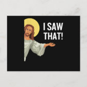 Funny Jesus Meme sah ich, dass Christlicher Zitat  Postkarte (Vorderseite)