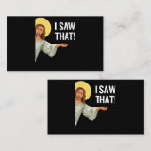 Funny Jesus Meme sah ich, dass Christlicher Zitat  Visitenkarte (Vorne/Hinten)