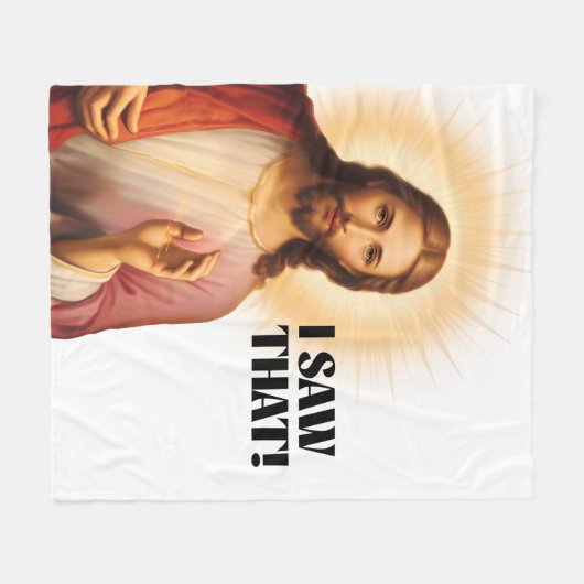 Funny Jesus Meme sah ich, dass Fleecedecke (Vorderseite (Horizontal))