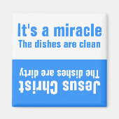 Funny Jesus Miracle Saubere Geschirrspülmaschine Magnet (Vorne)