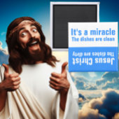 Funny Jesus Miracle Saubere Geschirrspülmaschine Magnet
