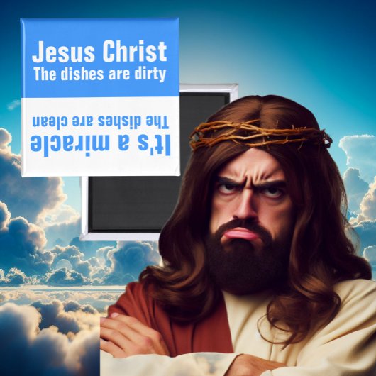 Funny Jesus Miracle Saubere Geschirrspülmaschine Magnet