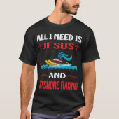 Funny Jesus Offshore Racing T-Shirt (Vorderseite)