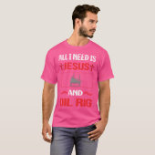 Funny Jesus Oil Rig Roughneck Offshore T-Shirt (Vorne ganz)