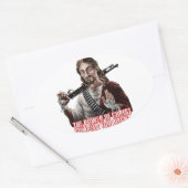 Funny jesus ovaler aufkleber (Umschlag)