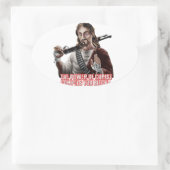 Funny jesus ovaler aufkleber (Tasche)