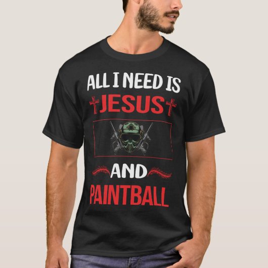 Funny Jesus Paintball T-Shirt (Vorderseite)