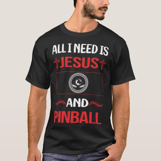 Funny Jesus Pinball T-Shirt (Vorderseite)