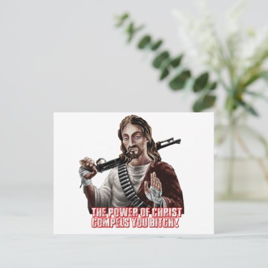 Funny jesus postkarte (Stehend Vorderseite)