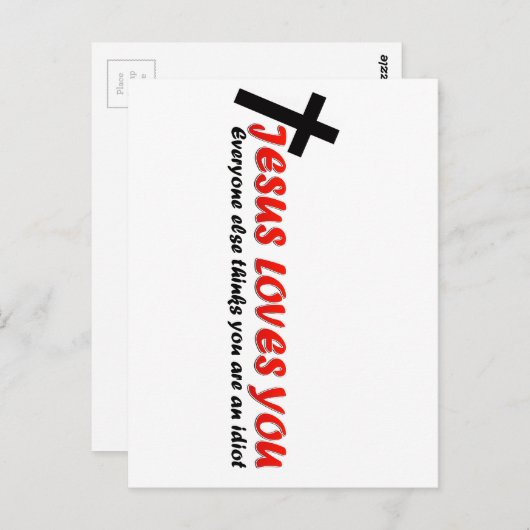 Funny Jesus Postkarte (Vorne/Hinten)