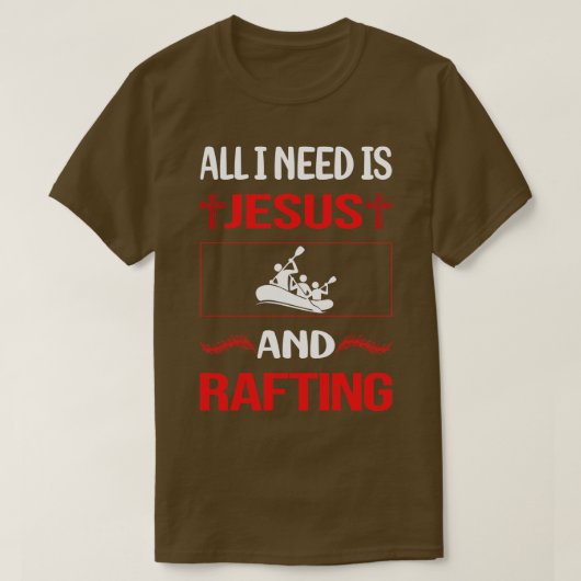 Funny Jesus Rafting T-Shirt (Design vorne)