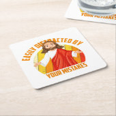 Funny Jesus Rechteckiger Pappuntersetzer (angewinkelt)
