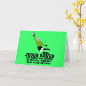 Funny Jesus rette Karte (Gelbe Blume)