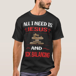 Funny Jesus Rock Balancing Stone Stones Rocks Stac T-Shirt
