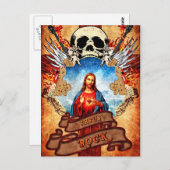 Funny Jesus Rock Postkarte (Vorne/Hinten)