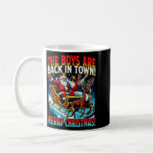 Funny Jesus Santa The Boys Are Back In Town Merry  Kaffeetasse (Links)