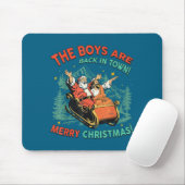 Funny Jesus Santa The Boys Are Back In Town Merry Mousepad (Mit Mouse)