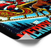 Funny Jesus Santa The Boys Are Back In Town Merry  Poster (Ecke)