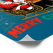 Funny Jesus Santa The Boys Are Back In Town Merry  Poster (Ecke)