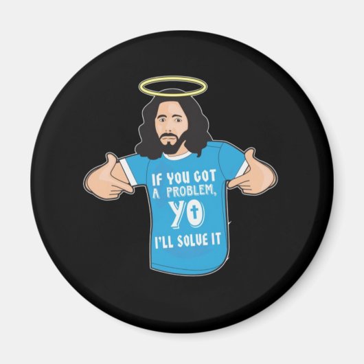 Funny Jesus Shirt Christlich Meme Yo werde ich es  Magnet (Vorne)