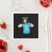 Funny Jesus Shirt Christlich Meme Yo werde ich es Serviette (Beispiel)