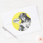 Funny Jesus Simste YOLO JK BRB Runder Aufkleber (Umschlag)