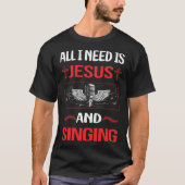 Funny Jesus Singing T-Shirt (Vorderseite)