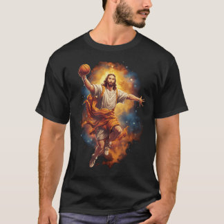 Funny Jesus spielt Basketball T-Shirt