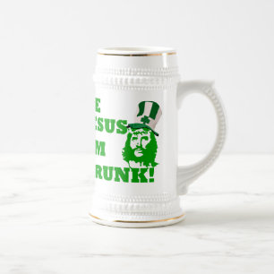Funny Jesus St Patrick's Day Bierglas