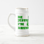 Funny Jesus St Patrick's Day Bierglas (Links)