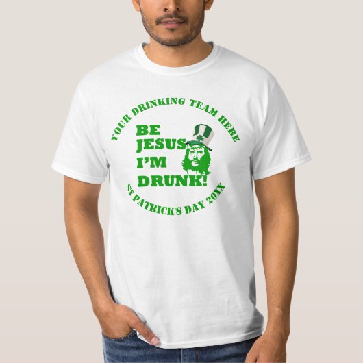 Funny Jesus St Patrick's Day T-Shirt (Vorderseite)
