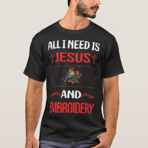 Funny Jesus Stickerei Stickerei Stickerei T-Shirt