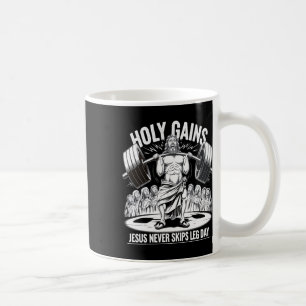 Funny Jesus überspringt Leg Day Christlich Gym Bod Kaffeetasse