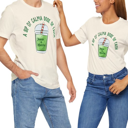 Funny Jesus und Macha, Glaube Matcha T - Shirt