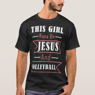 Funny Jesus und Volleyball Christliches Sportangeb T-Shirt