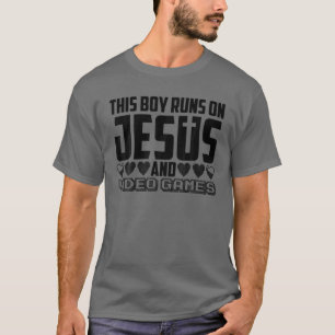 Funny Jesus Video Game Geschenk für Jungs Cooles C T-Shirt