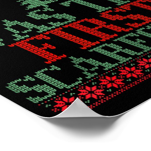 Funny Jesus Was The First Ecrow Ugly Sweater Style Poster (Ecke)