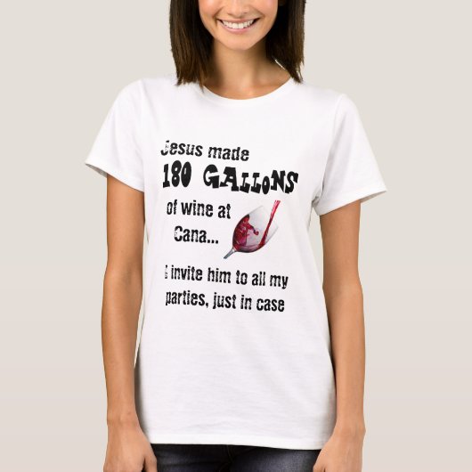 Funny Jesus wein Shirt (Vorderseite)