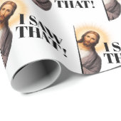 Funny Jesus Zitat - Ich habe das gesehen! Geschenkpapier (Rolleneckpunkt)