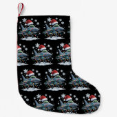 Funny Jet Fighter Military Christmas Holiday Xmas Kleiner Weihnachtsstrumpf (Vorderseite)
