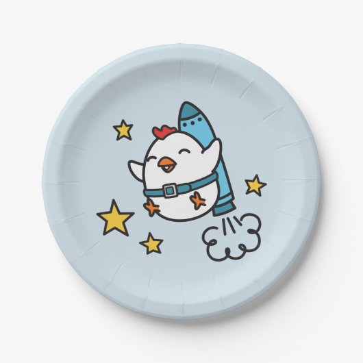 Funny Jetpack Pappteller (Vorderseite)