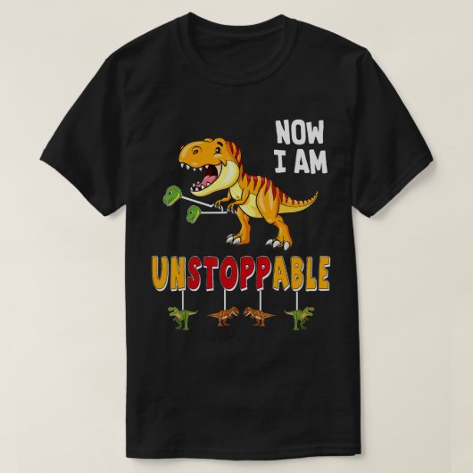 Funny Jetzt bin ich unaufhaltsam T Rex Funny Dinos T-Shirt (Design vorne)